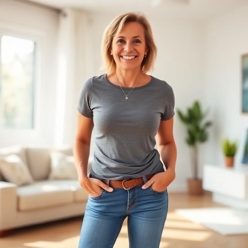 Mulher com mais energia e disposição depois de aplicar o método